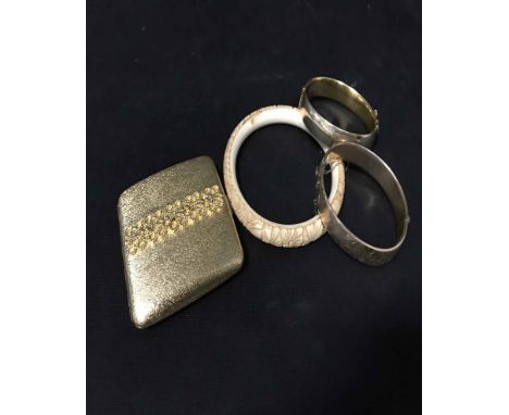 LOT OF COSTUME JEWELLERYincluding a gold plated bangle and necklaces