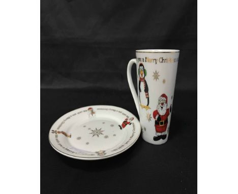 PARAGON FLORAL DECORATED TEA SERVICE along with a Christmas china dinner service