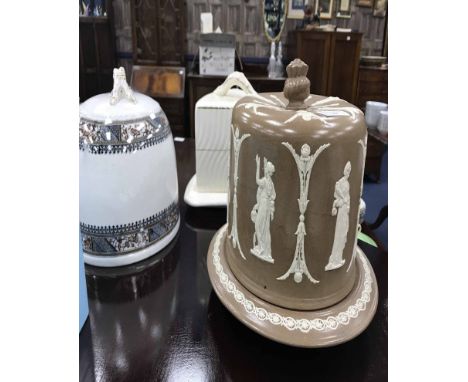 THREE CERAMIC CHEESE DISHES