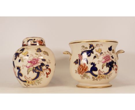 Mason's Mandalay ginger jar and planter. Height of tallest 15cm (2) 