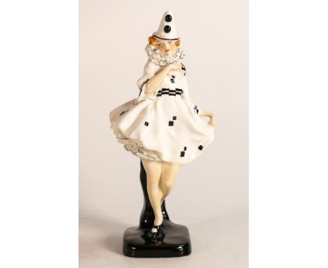 Royal Doulton Art Deco figure Pierrette HN644, dated 1927. Good condition, some light crazing to legs and minute loss to blac