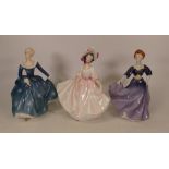Royal Doulton lady figures Fragrance HN2334, Jacqueline HN2333 and Sunday Best HN2698(3)