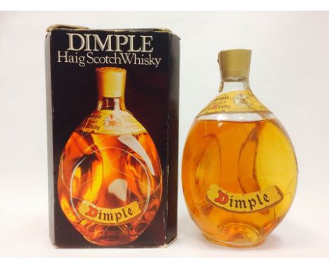 DIMPLE
Blended Scotch Whisky
26 2/3 fl.oz., 70° proof, in carton. CONDITION REPORT: Fill level- mid shoulder. Damage to carto
