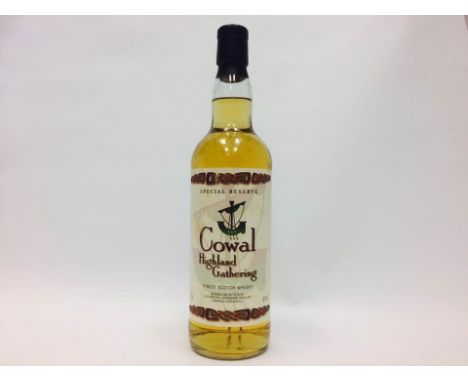 COWAL HIGHLAND GATHERING
Blended Scotch Whisky
Blended and bottled by J & A Mitchell, Springbank distillery. 70cl, 40% volume