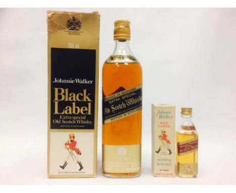 JOHNNIE WALKER BLACK LABEL
Blended Scotch Whisky
750ml, 43% volume, in carton.
JOHNNIE WALKER RED LABEL MINIATURE
Blended Sco