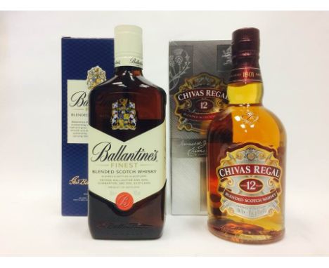 BALLANTINE'S FINEST
Blended Scotch Whisky. 
70cl, 40% volume, in carton. 
CHIVAS REGAL AGED 12 YEARS
Blended Scotch Whisky. 
