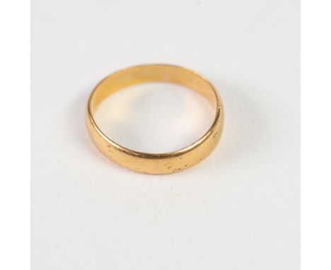 VICTORIAN 22ct GOLD WEDDING RING, Birmingham 1894, 2.9gms, ring size 'K' 