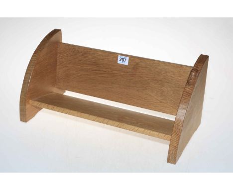Robert Thompson of Kilburn 'Mouseman' oak book trough, 45.5cm wide.