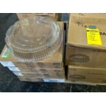 (100) Complete 18 Inch Clear Heavy Plastic Tray w/ Dome Lid