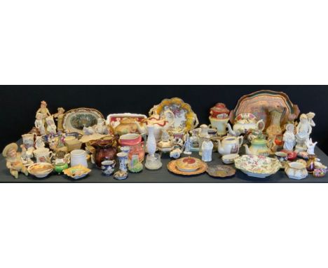 Ceramics - Late 19th century/early 20th century ceramics - Victorian tea sets; continental figures, fairings, Noritake, a Roy
