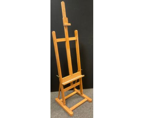 An Artist’s professional floor-standing full-height easel, by Mabel, made in Italy, height adjustable, 187cm high;  artists l
