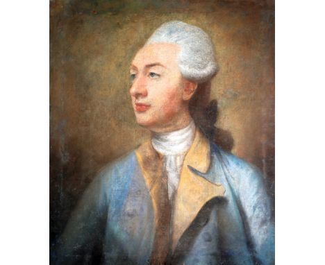 UNATTRIBUTED, LATE EIGHTEENTH CENTURY ENGLISH SCHOOL PASTEL LAID DOWN ON CANVAS ?  Quarter length portrait of a gentleman  26