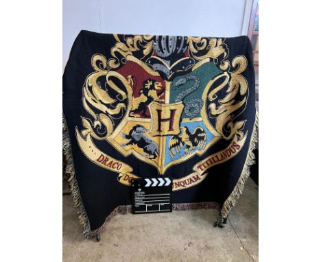 Harry Potter tapestry crest throw along with Warner Bros clapper board 170cm x 133cm 