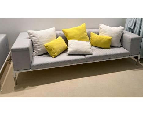 A grey outdoor sofa by B & B Italia outdoor springtime (H73cm W260cm D97cm)