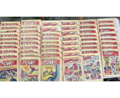 A long continuous run of vintage “POW” comics to include issue 1-3