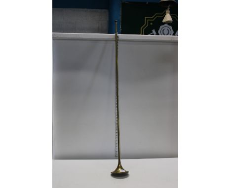 A copper and brass hunting horn. Shipping unavailable 