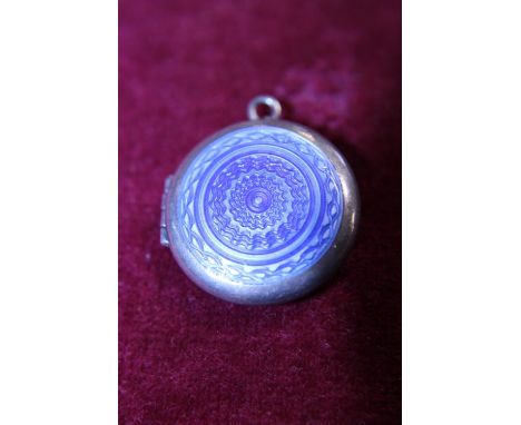 A 925 silver and enamel locket 