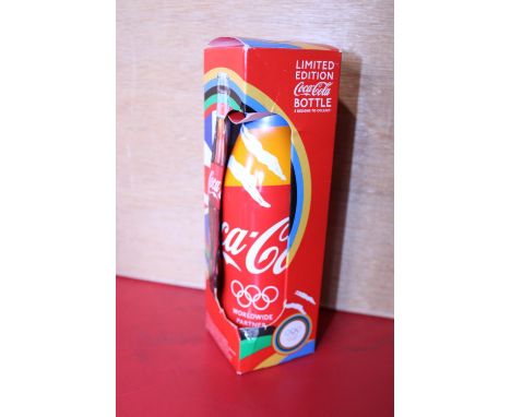 A boxed limited edition Olympics 2012 Coca-Cola bottle 