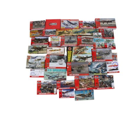 A large collection of boxed Airfix models. Including A03073A 1:32 scale 'BAE Systems Hawk 100 Series', A01078 'E72 Albatros D
