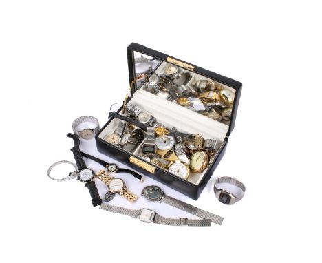 A collection of assorted vintage ladies and gentlemen's wristwatches. Including Rotary, Limit, Casio, etc.