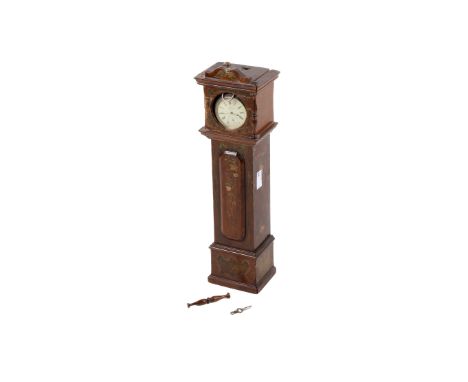Silver hallmarked Kay's pocket watch with a stand in the form of a longcase clock. Hallmark Birmingham K&Co. s/n. 50456.  Con