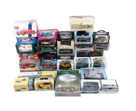 A collection of diecast model cars and commercial vehicles. Including Vanguards, Britains, Atlas Editions, Dinky, Saico, etc.