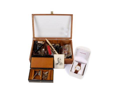 A group of assorted silver jewellery, watches, and small items. Including 925 silver and white metal bracelets and charm brac