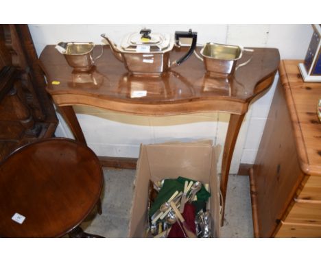 A mahogany console table