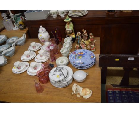 A collection of nativity figures - some AF; Copeland Spode plates; ironstone coffee cups and saucers etc. 