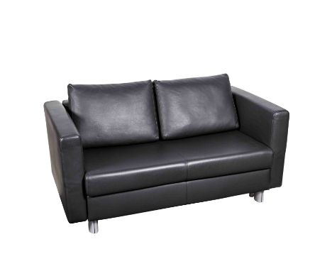 VOLKER LAPRELL "VIP Bettsofa" Design des 20.Jh. Hersteller: Franz Fertig- die Collection, Leder, HxBxT: ca. 87/160/80 cm. Lei