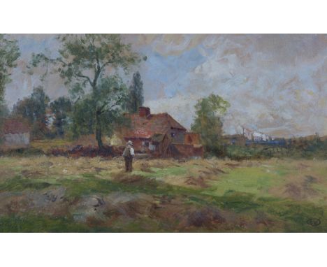 Ernest Charles Walbourn - 'In the Meadow', early 20th century oil on panel, signed with studio stamp recto, titled to Bourne 