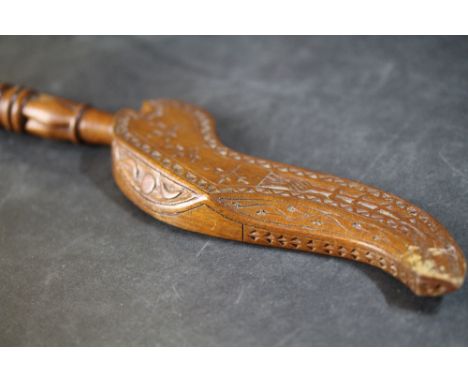 C19th Carved Knitting Stick