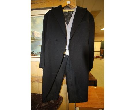 R Buttress &amp; Co Ltd, Cambridge Tailed Suit (Jacket approx 40" chest/Waistcoat approx 42" chest/Trousers 33" waist) - labe