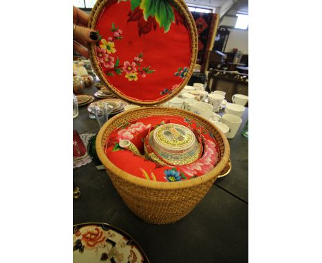 China Teapot in a Basket