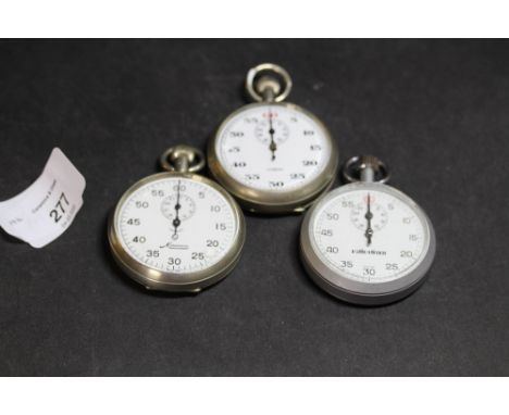 Three Stopwatches, ex W.D. &amp; G.P.O. Lemania with Action Timer &amp; Minerva