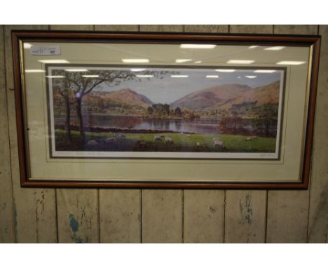 K. Melling signed print - Grasmere from Dale End