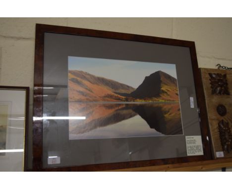 COLOURED PHOTOGRAPHIC PRINT - FLEETWITH PIKE, F/G, 57CM WIDE
