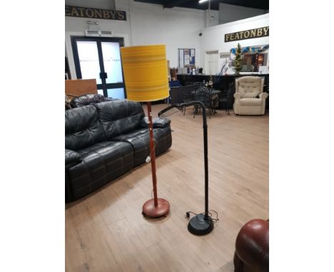 A STANDARD LAMP AND A READING LAMP