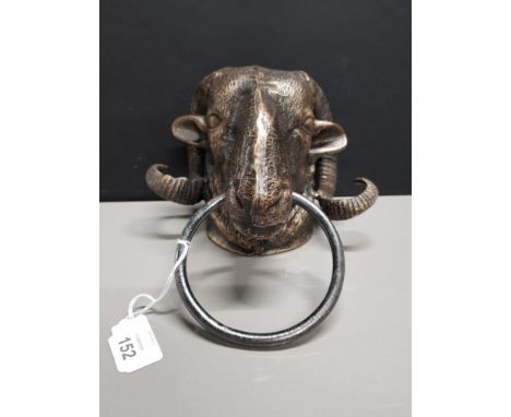CAST METAL RAMS HEAD TIE RING
