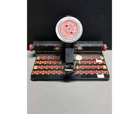 VINTAGE TIN TOY DIAL TYPEWRITER
