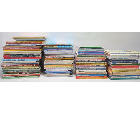 A large collection of vintage bus / transport related books and influence books (2x large plastic boxes) to include; The Moto