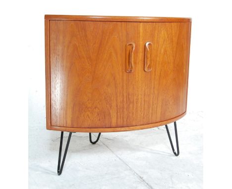 Victor B. Wilkins - G-Plan - Fresco - A 1960's retro vintage teak wood bedside cabinet cupboards by G plan. &nbsp;Having roun