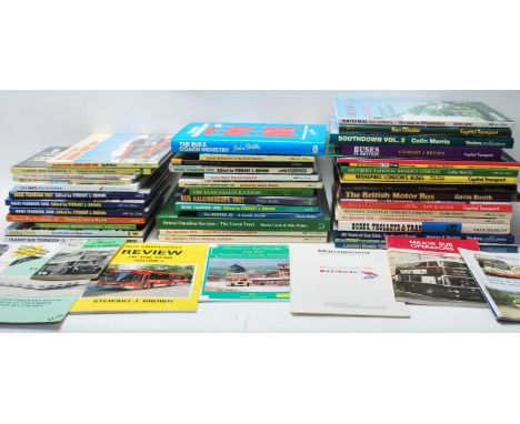 A large collection of vintage 20th century bus related books to include: Buses In Hampshire, Buses in Britain, Southdown, RF 