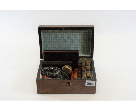 A 19TH CENTURY RECTANGULAR BURR MAPLE SNUFF BOX, a misers PURSE, a plated PILL BOX, a cylindrical VESTA HOLDER, an Edwardian 