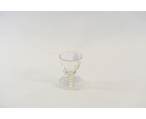 A MASONIC FIRING GLASS with engraved compass and square, Lodge No 1024, 3 1/2 ins high.   £15-£25