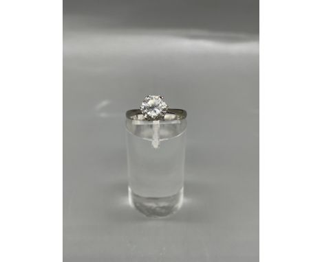 1.25ct 18ct Platinum White Gold Single Stone Diamond Ring.