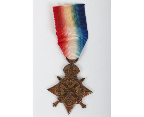 Great War 1914 Star Medal 1/6th Welsh Regiment, medal awarded to ‘904 L.SJT E. J. HOWELL 1/6 WELSH R’. Medal complete with ri