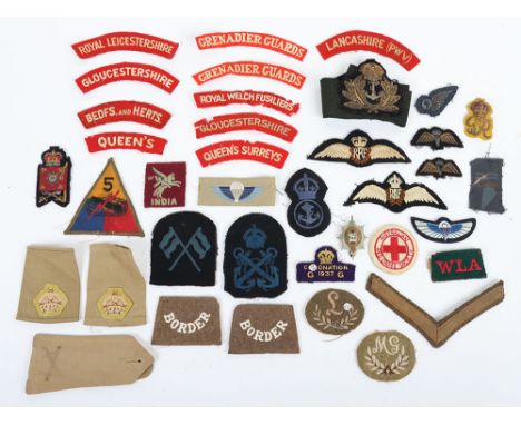 WW1 / WW2 British Cloth Insignia, Patches and Badges, Nice array of British Insignia from the Army, RAF and Royal Navy. Some 