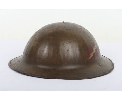 WW1 US Army Helmet, British Brodie, 78th Division AEF, Lovely example of a first war US Army helmet, typical British made hel