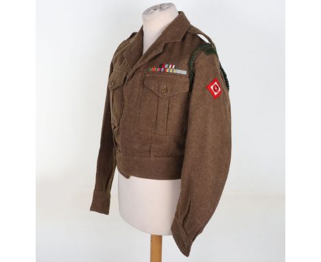 Intelligence Corps Majors Battle Dress Blouse, Original example of a 49 pattern BD blouse with embroidered titles and 42nd Ea
